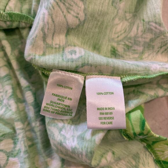 Lilly Pulitzer Lorina Cotton Swing Tiered Limeade Its A Spring Thing Dress Sz M - Picture 7 of 8